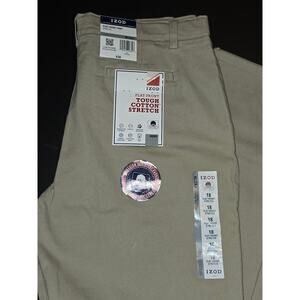 Izod Flat Front Pants Size 18 Husky NWT